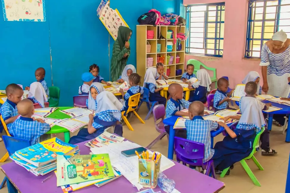Nursery pupils at play